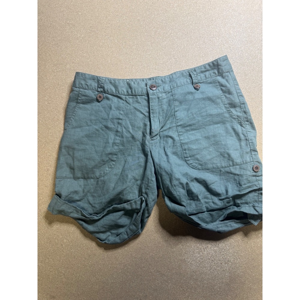 Patagonia Women's Organic Cotton Hemp‎ Green Utility Hiking Shorts Size 6